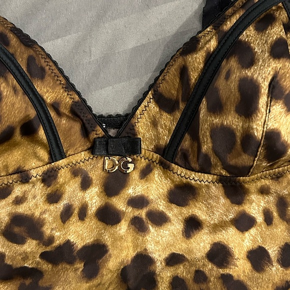 DOLCE & GABBANA leopard satin tank - Picture 2 of 6